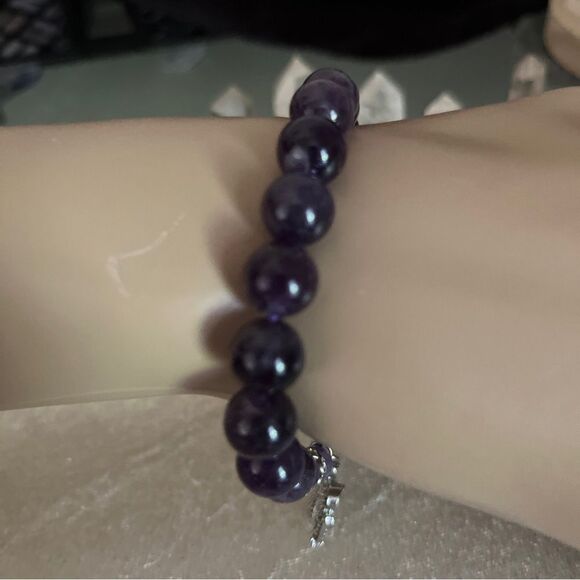 Luxury Amethyst Stada Wristwatch Charm Bracelet - Picture 8 of 8